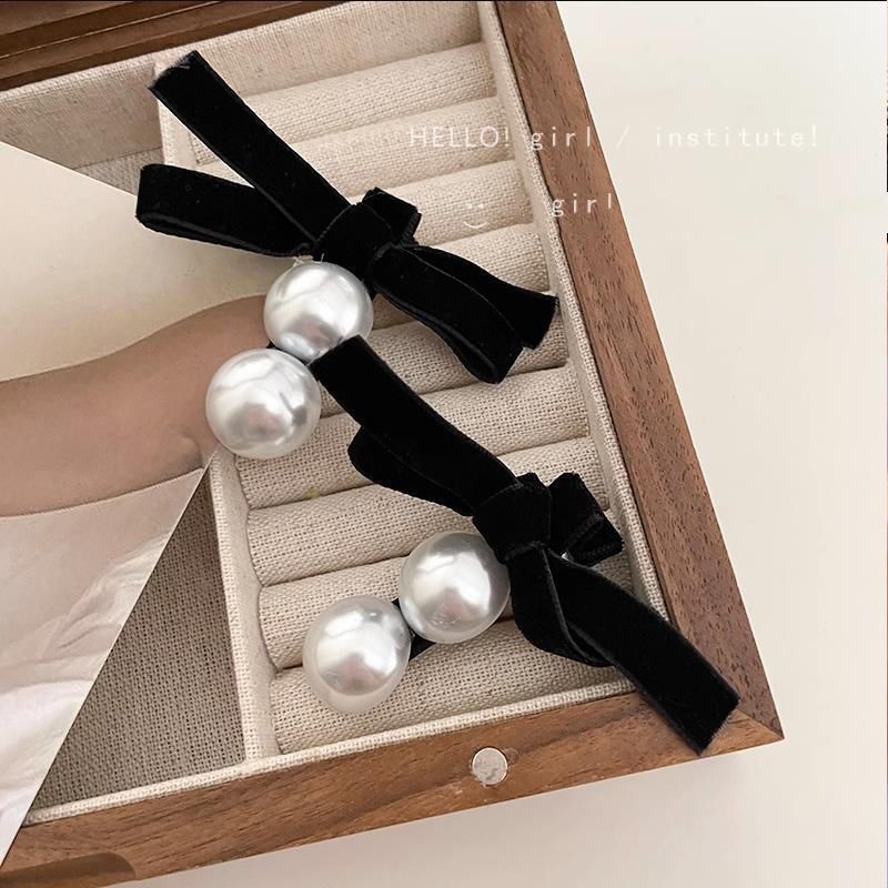 F-018 더블진주나비머리핀 1개