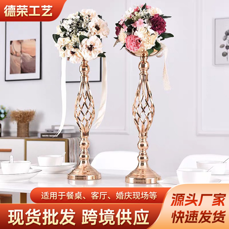 Creative wedding scene layout props flower device road guide flower rack dining table center decoration vase ornaments wedding props