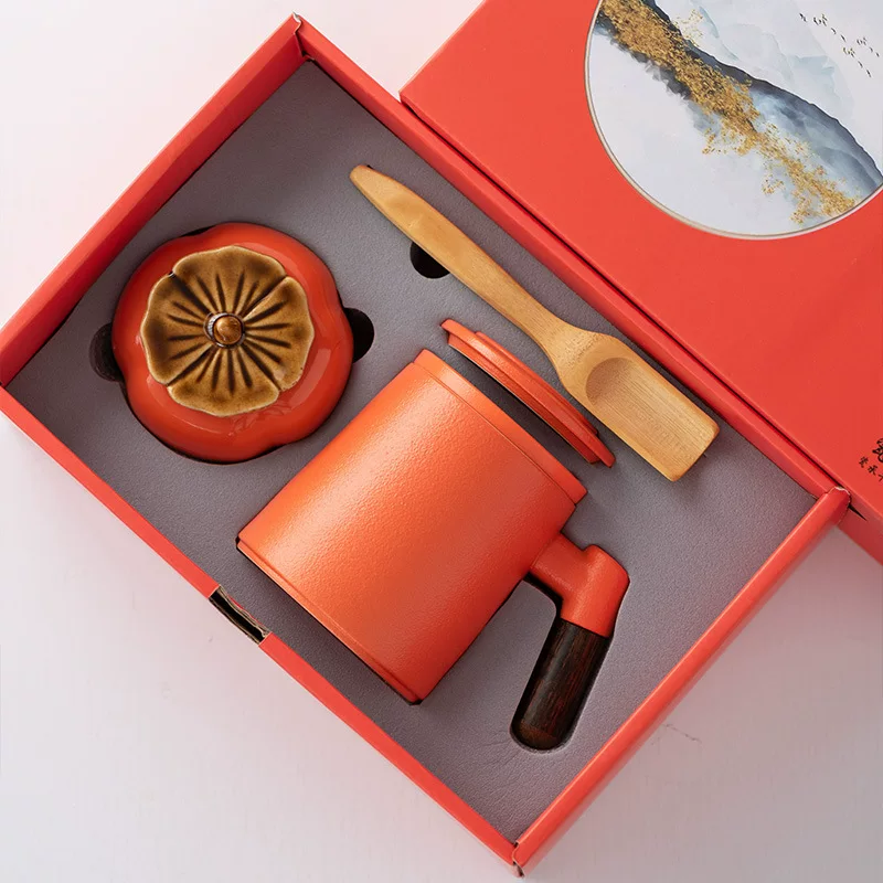 Gift box in gift box, ceramic tea cup, set, Birthday gift