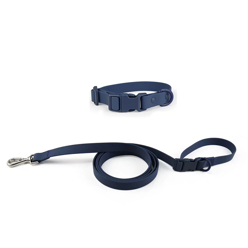 버클 스타일의 진한 파란색 칼라 견인 세트