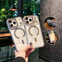 镜头支架适用iPhone17PROMAX手机壳点彩磁吸硬壳苹果17防摔保护套