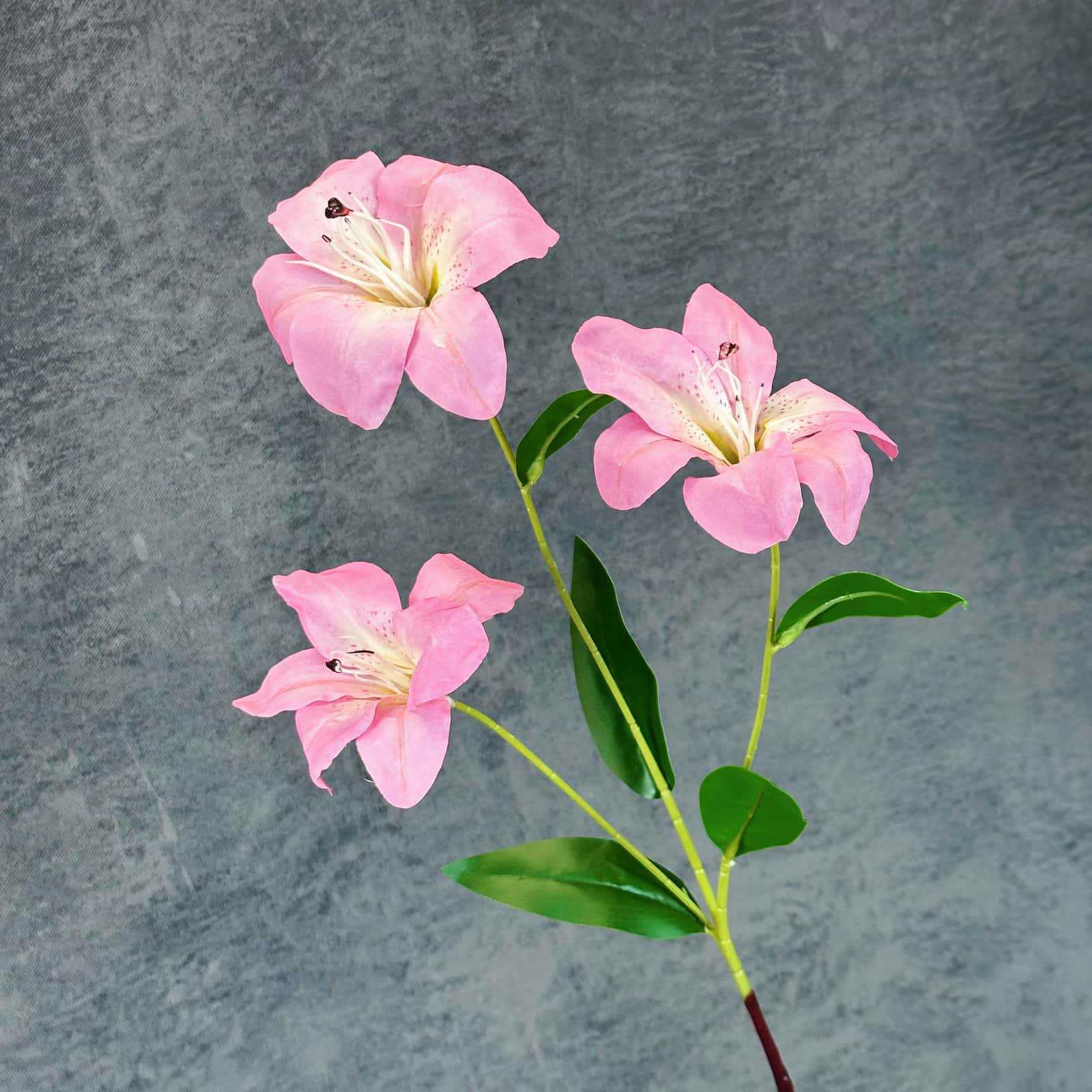 Simulación de 3 cabezas de lirio impresa en 3D lirio boda decoración del hogar decoración de flores falsas transfronterizas al por mayor