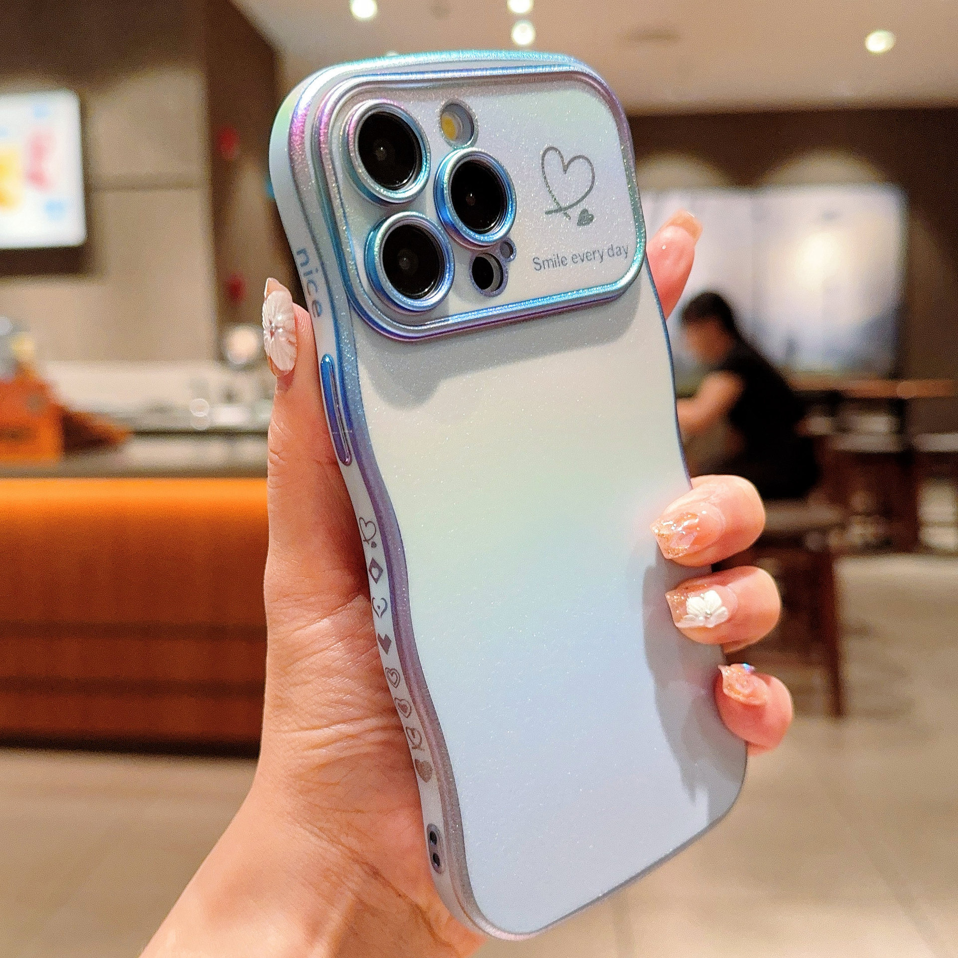 Nuevo color de seda brillante pantalla de seda para Apple 17 proMax caso de teléfono móvil gradiente todo incluido iphone 16 comercio exterior