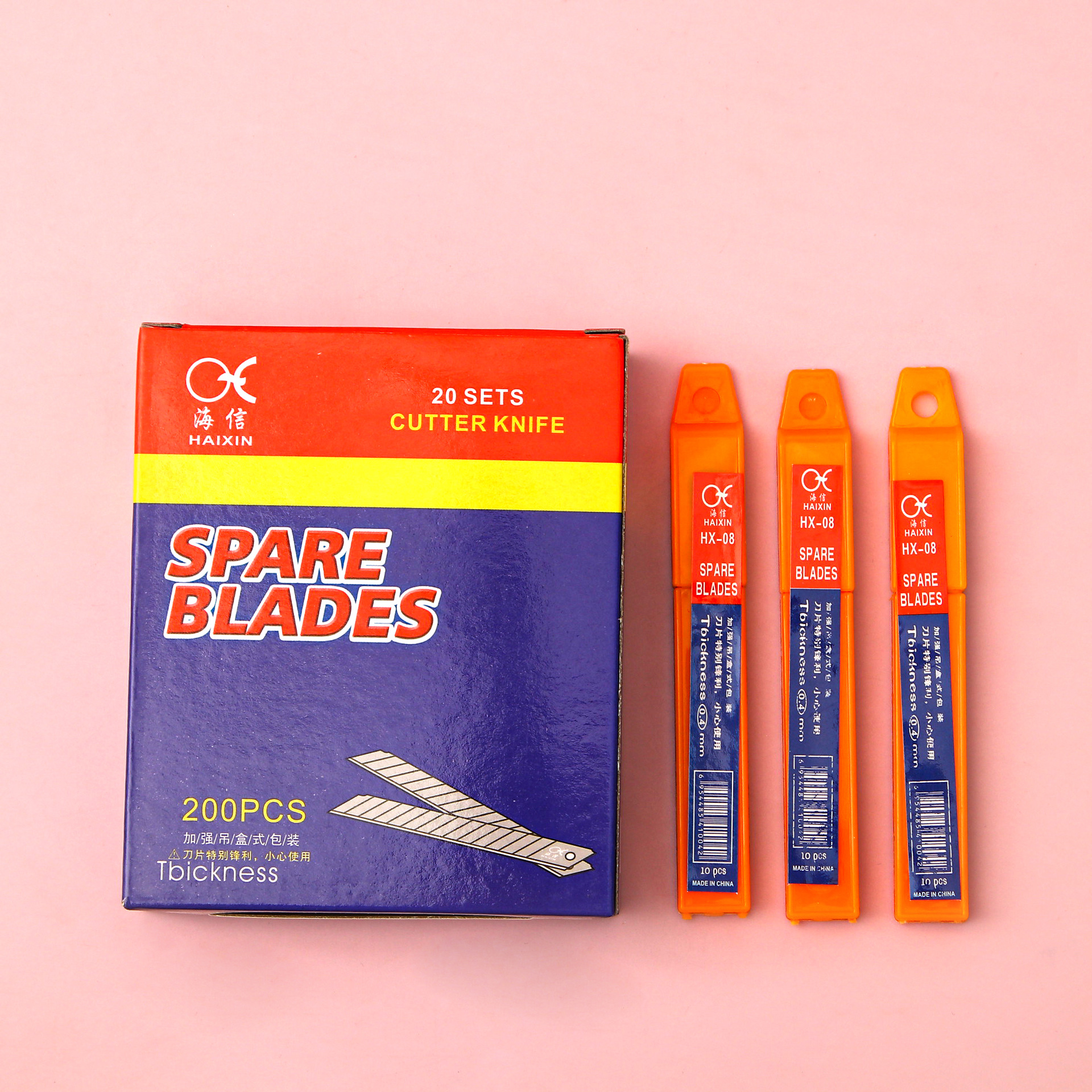 Hoja de tamaño pequeño 9mm hoja de arte plástico papel pintado en caja hoja de corte al por mayor