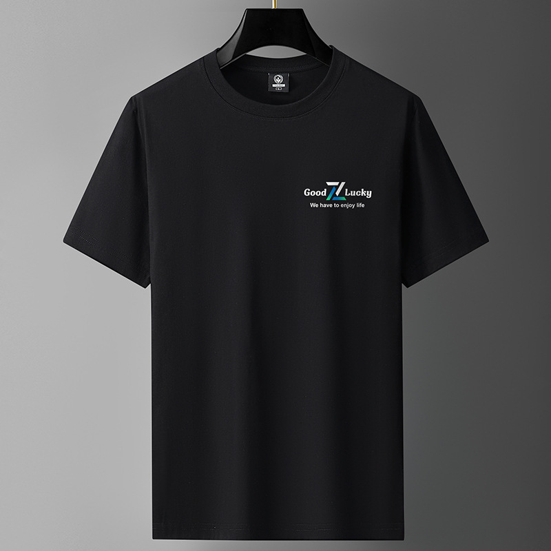 Men's Short-sleeved T-shirt Clothes Pure Cotton Summer T-shirt Loose Large Size Base Shirt Trendy Casual Half-sleeved Top