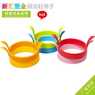 Factory Direct Supply of Ready-Made Round Silicone Omelette, Colorfulful Egg Maker, Silicone Cake Model, Double-Ear Omelette Ring