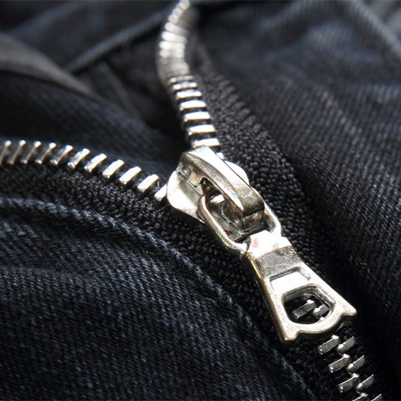 Black elastic badge, jeans, with embroidery, mid rise