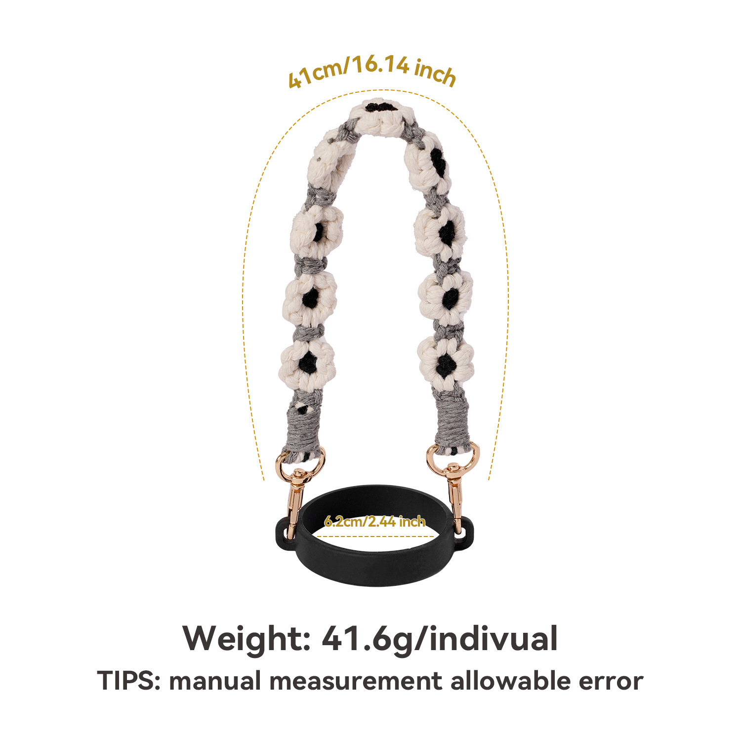 Amazon stanley pequeña margarita flor taza de agua cordón de grado alimenticio anillo de silicona cinturón de taza de agua portátil