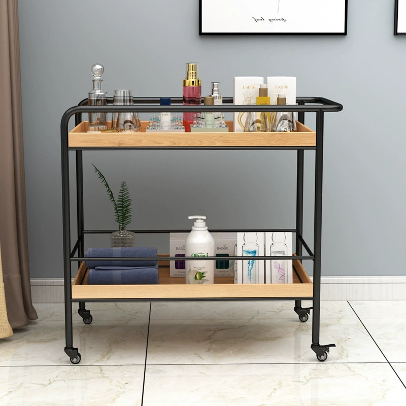 Простая тележка для хранения Современный кованый мобильный диван рядом с гостиной