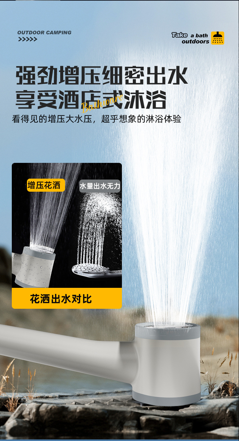 Expert selection of rechargeable showerhead bathing wonder, portable self-priming mobile electric shower for rural dormitories and rental houses undefined