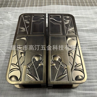 新中式精雕玻璃门把手工厂定制铝合金拉手豪华复古酒店别墅门拉手