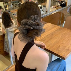 韩系蓬松慵懒风豹纹网纱大肠发圈女高级感马尾辫头绳发饰