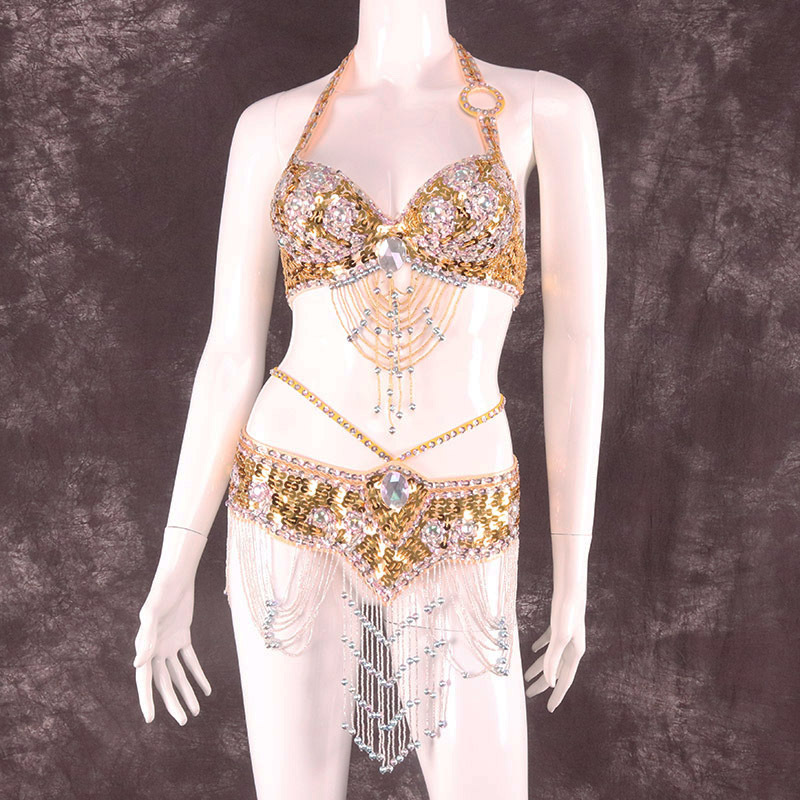 Ropa de danza India de gama alta ropa de danza del vientre 2023 primavera y verano sexy nueva ropa de práctica ropa de rendimiento falda de sujetador femenino