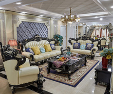 欧式沙发123组合实木雕花仿古别墅高档奢华全屋成套客厅家具