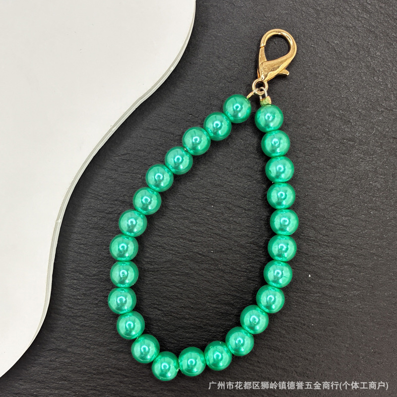 仿珍珠手机挂绳手链饰品短款挂饰龙虾扣珍珠链手工diy材料包配件|undefined