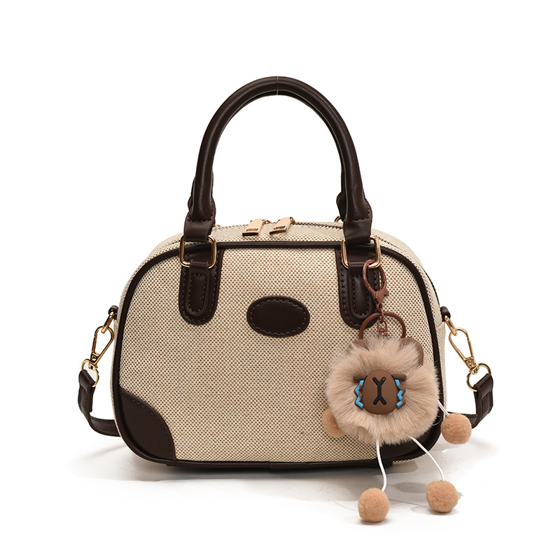 Bolso de nicho coreano de mujer de alto nivel, lino retro, bolso de hombro de viaje, nuevo tipo de bolso de viaje inclinado