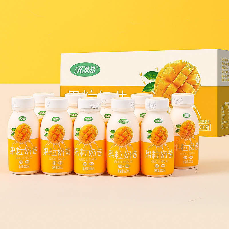 Huron Mango Flavored Fruit Milkshake 220ml*10 Bottles Full Box