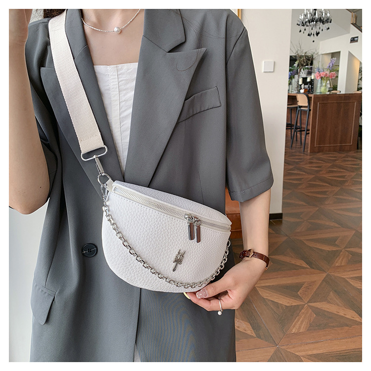 Solid Color Pattern Women's Streetwear Solid Color PU Waist Bags