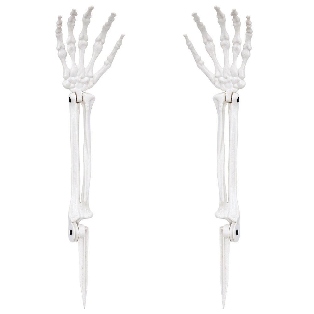 Halloween esqueleto conjunto de esqueleto simulación de plástico humano hueso de mano cráneo adornos de decoración del día fantasma props