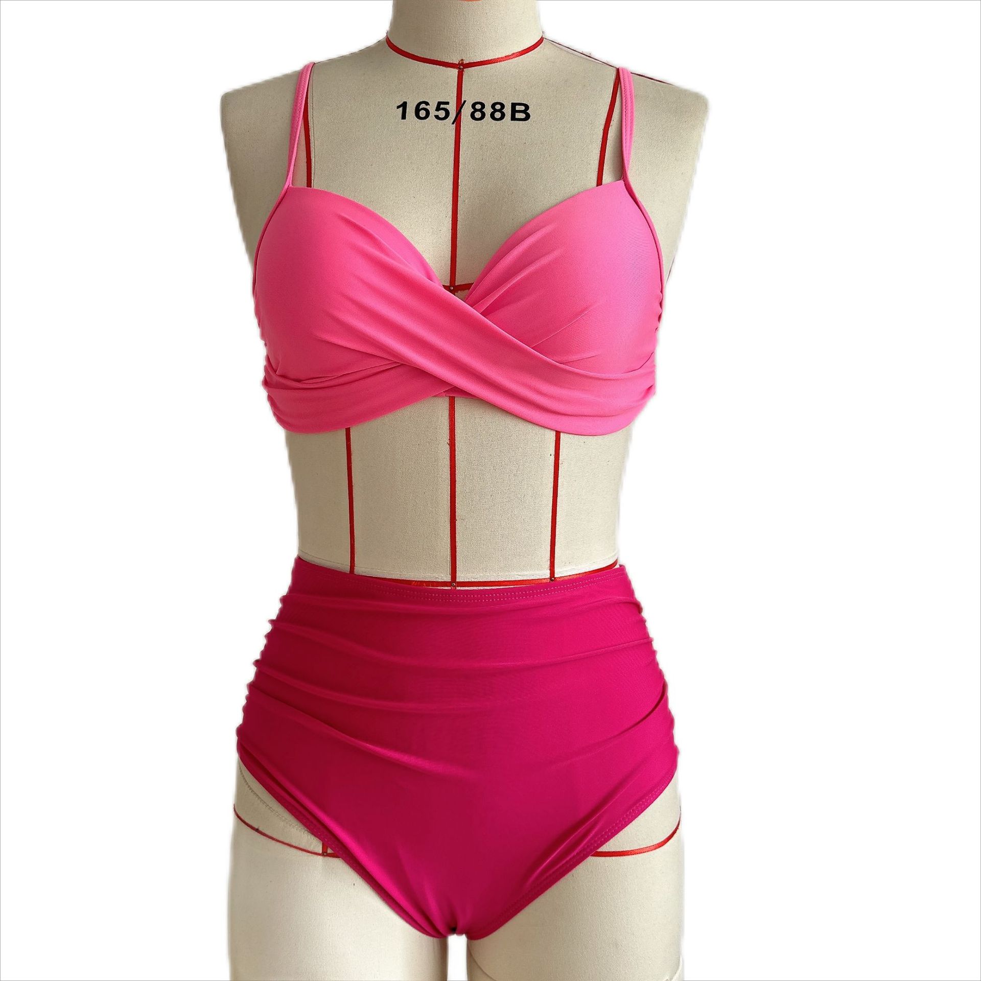 182g Weight Sexy Feel Of Sensation Mid Waist Panties Waist Bralette Bra Category Polyester Fabric Type 2 Pieces Set Quantity Swimming Pool, Beach Occasion Solid Color, Leopard Pattern Women's Gender Women's Solid Color Leopard 2 Pieces Set Bikinis Swimwear 30