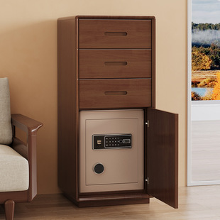 Solid Wood Safe Home Living Room Bedroom Study Entrance Storage Cabinet Hidden Safe Large Capacity Anti-Theft Cabinet