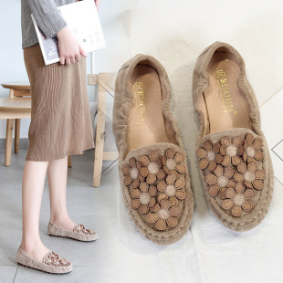 Shoes Women's Spring and Summer New Flat Outer Wear Lazy One Pedal Egg Roll Pregnant Women's Large Size All-match Korean-style Loafers