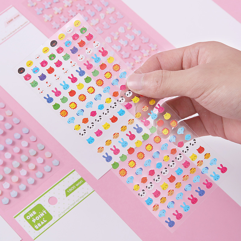 Children's cartoon mini nail stickers creative cute Journal Mark decorative stickers baby girl waterproof long-lasting manicure