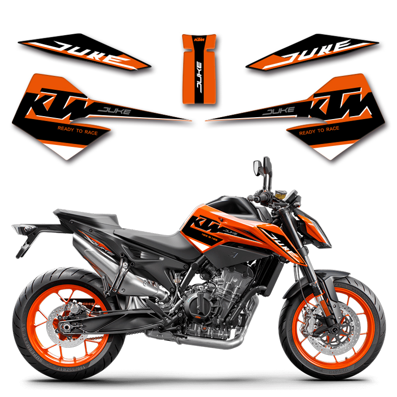 KTM790 수정 액세서리 DUKE790 연료 탱크 스티커 물고기 뼈 스티커 장식 꽃 인쇄 스티커
