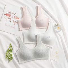 夏季女童內衣發育期小學生純棉透氣背心初中生少女款文胸兒童背心