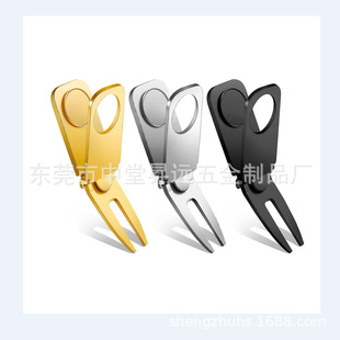 Metal golf Guoling fork manufacturer made zinc alloy ball fork club cigar ball fork bracket business gift