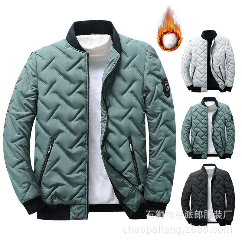 Abrigo de los hombres 23 otoño e invierno abrigo de algodón acolchado de los nuevos hombres estilo coreano de moda cuello de pie corto ligero abajo abrigo de algodón acolchado hombres