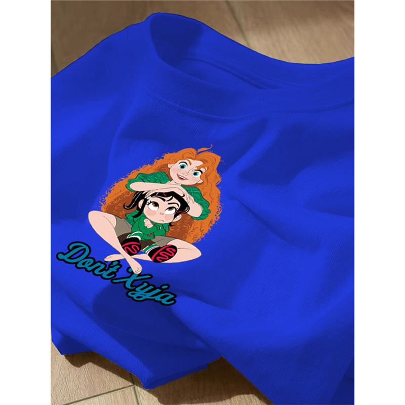 Retro cotton summer design short sleeve T-shirt