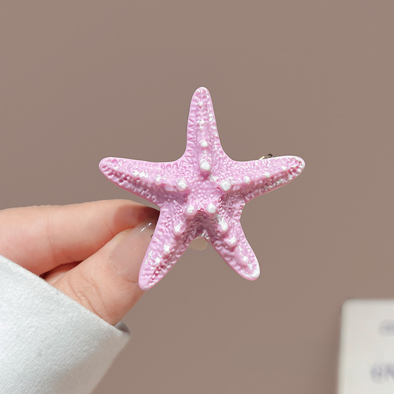 2 # 불가사리 머리핀 [보라색] 약 5.5cm