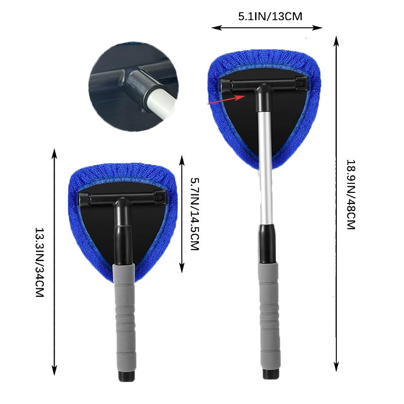 Car Cleaning Brush Extendable Microfiber Windshield Defogging Duster