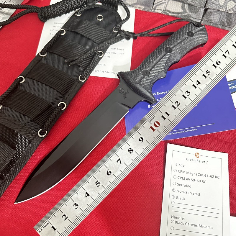 Экспорт Krisrif зелёная плоская шляпа высокая твёрдость наружная прямая нож выживания выживание нож, дамасская сталь ручная инструмент