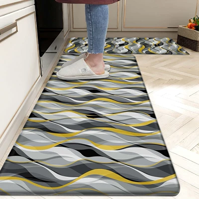 Creative Abstract Pattern Floor Mats: Avtomobil döşəmə paspasları - jn-abstract-kitchen-mat-12-4060cm-crystal-velvet