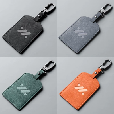 Unisex Nfc Protective Cover, Car key bag - dark-green-zhiji-metal-square-buckle