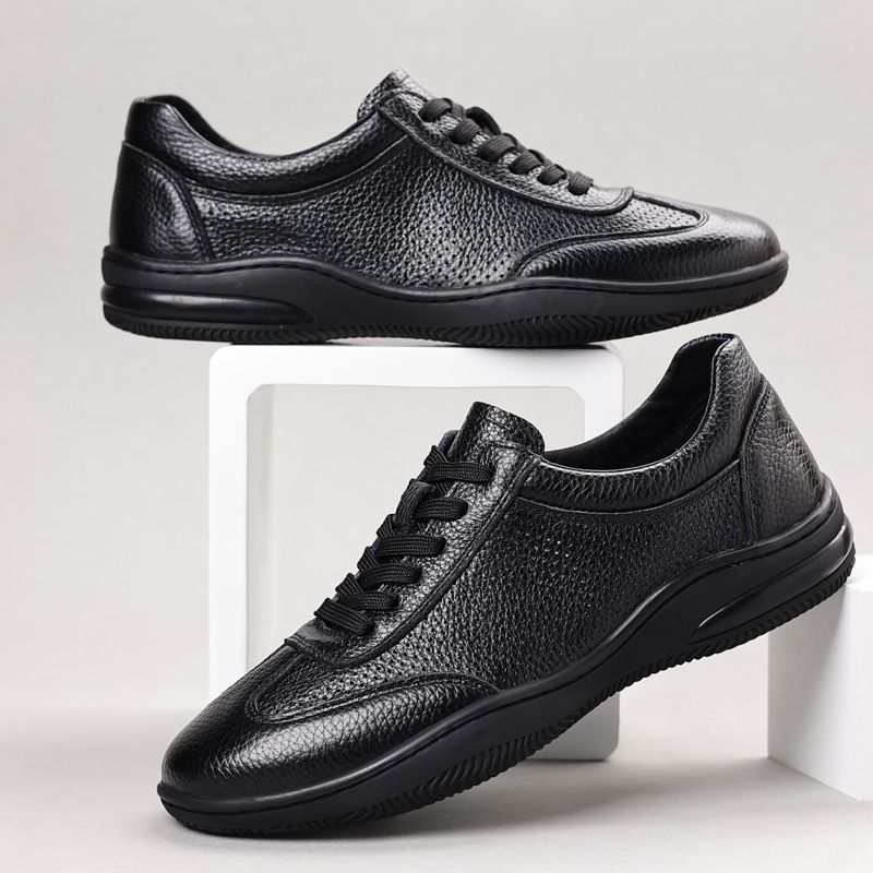 Piel de vaca de primera capa de verano nuevos hombres sandalias de cuero de cuero hueco transpirable para hombres zapatos casuales de todo fósforo zapatos de hombre