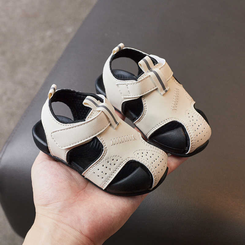 Breathable Kids Sandals With Closed Toe - Lightweight Sporty Walking Shoes For Toddlers & Little Boys, Non-Slip Flexible Sole_voghion.com