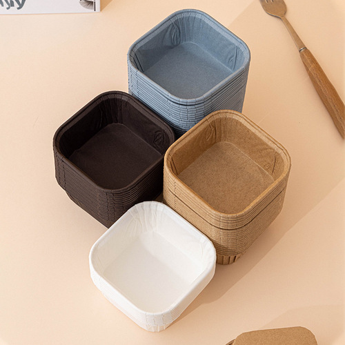 Wholesale rolled edge cupcake paper tray cup small muffin cup mold baking steam oven air fryer special resistant