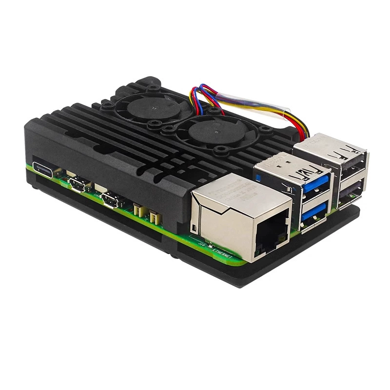 Корпус Raspberry Pi 5-й генерации из алюминиевого сплава, крепление, радиатор, вентилятор, защитная оболочка Raspberry Pi 5, пассивный радиатор