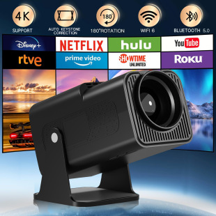 Y6S Android WIFI Cross-border Projector Home Living Room Wall-throwing Portable 4K Ultra-clear Home Theater Projector