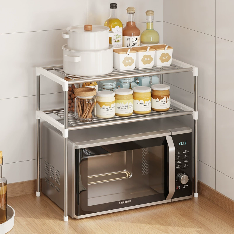 Новая подставка для микроволновой печи подставка для хранения кухонной печи многослойная бытовая приправа для хранения микроволновой печи