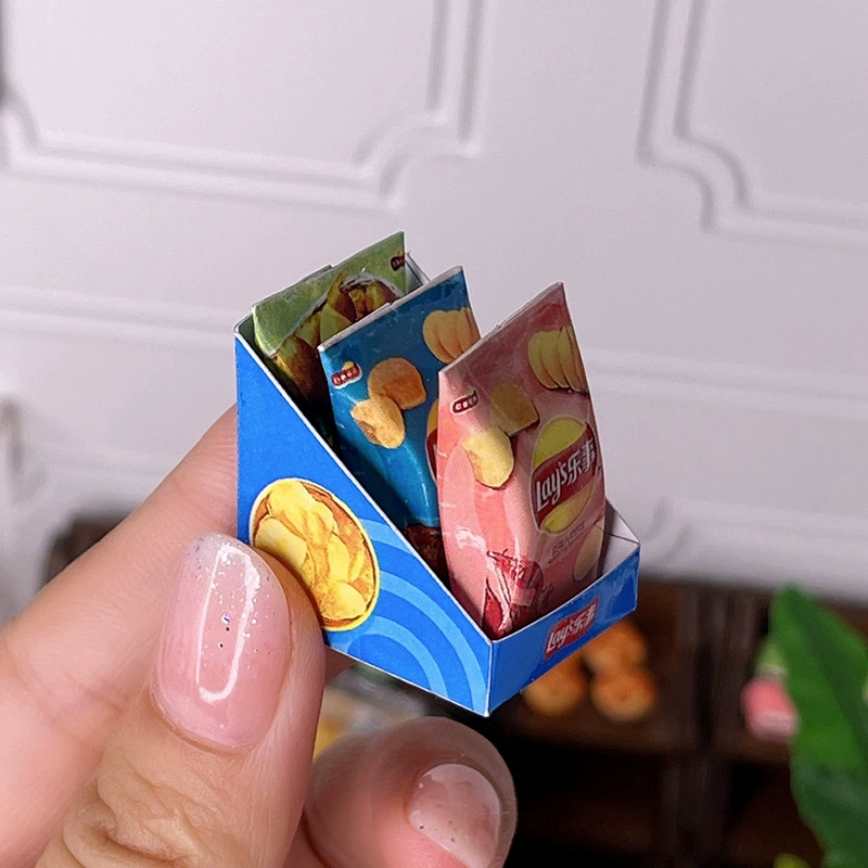 Реалистичный маленький кукольный дом, картофельные чипсы, игра в еду, масштаб 1:12