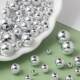CCB gold beads silver beads plating UV silver crafts straight hole round beads loose beads shoes hat bag diy decorative accessories