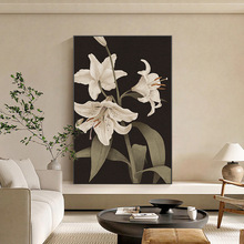 现代简约轻奢卧室挂画北欧抽象艺术背景墙向日葵花卉玄关装饰画