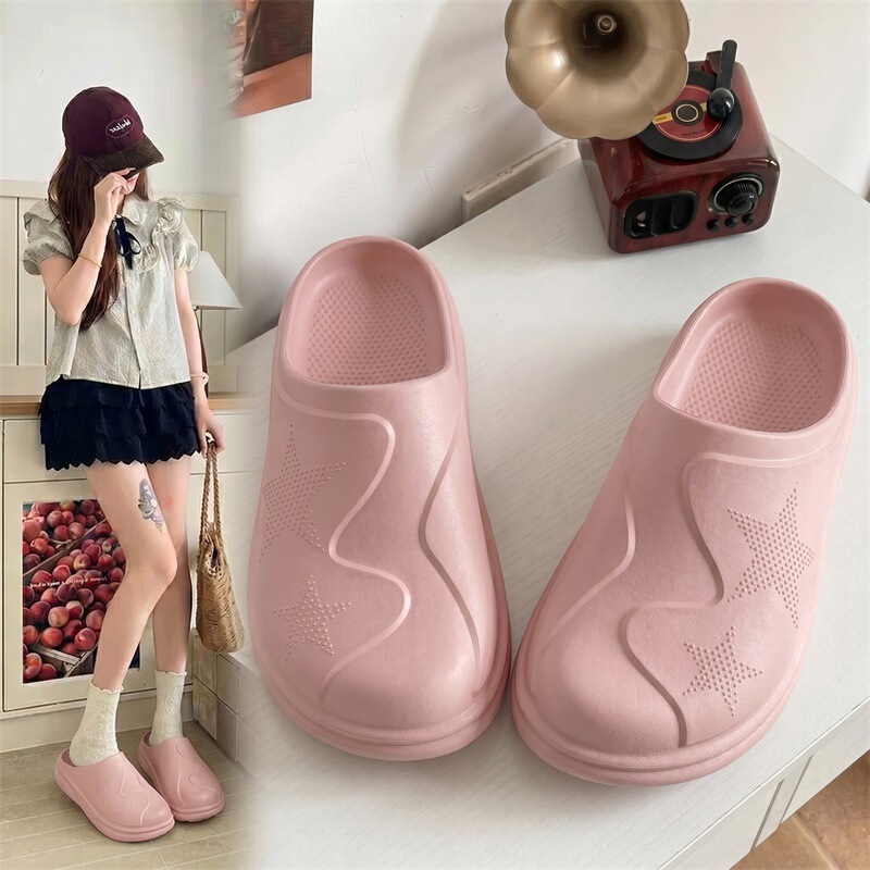 Women's Closed-Toe Half-Slippers, Thick-Soled Clogs Suitable for Outdoor Wear, Eva Non-Slip and Odor-Resistant Men's Slip-On Shoes Women's Closed-Toe Half-Slippers, Thick-Soled Clogs Suitable for Outdoor Wear, Eva Non-Slip and Odor-Resistant Men's Slip-On Shoes