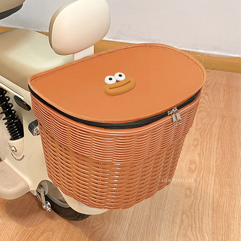 電気自動車の後部バスケット、かわいい漫画のバッテリーカー、スクールバッグを収納できるオートバイの後部バスケット、618セール|undefined