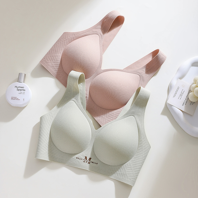 리퀴드 파운데이션, 보이지 않는 트레이스리스 속옷, 여성용 소프트 서포트, 작은 가슴 푸쉬업, 고정컵 조끼, 가슴 수축 및 처짐 방지 브라