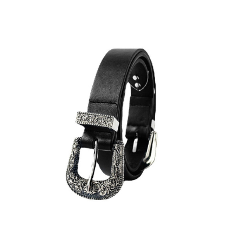 New Spicy Girl Doppia Testa Fibbia ad Ago Pantaloni Stile Semplice da Donna Cintura Tendenza Moda 23 Stagioni_voghion.com